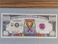 Gay pride banknote