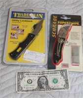 SCHRADE SUPERKNIFE & TRADESMAN UTILITY KNIVES