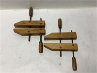 2 Large Jorgensen Wooden Handscrew Clamps