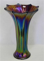 Morning Glory 14" funeral vase - purple