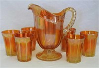 Imperial Flute 7 pc. water set - marigold