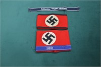 German Military Arm Bands and Banner