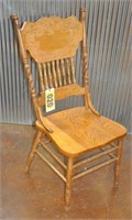 OAK pressed back dining room chair