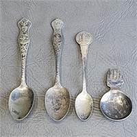 Souvenir Spoons -California, etc -silverplated