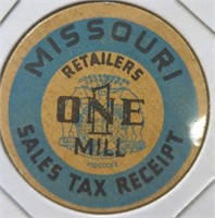Missouri sales tax receipt one mill