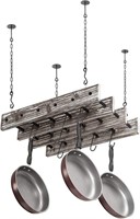 MyGift Ceiling-Mounted Pot and Pan Holder, Torche