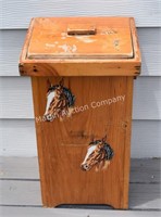 (O) Wooden Trash Can Cover