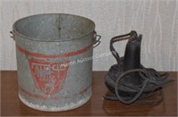(S4) Galvanized Minnow Bucket & Anchor