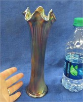 carnival glass 9inch tall vase