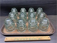 12 Armstrong glass insulators