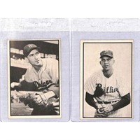 (2) 1953 Bowman B&w Baseball Cards Higher Grade