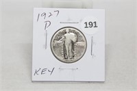 1927-d Standing Liberty Quarter -Key