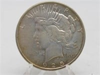 1925 PEACE SILVER DOLLAR TONED ON REV. MS+
