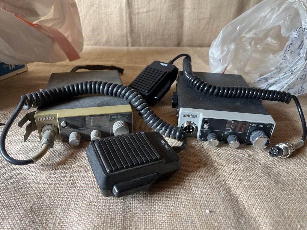 2 Uniden PC 33 CB radios
