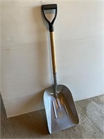 Aluminum grain shovel.