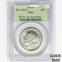 1936 Bridgeport Half Dollar PCGS MS64