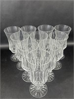 Set of 10 Galway Irish Crystal Footed Glasses