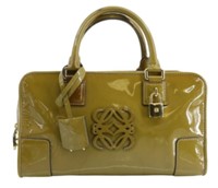 Loewe Amazona Handbag In Patent Leather