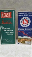 N.C.&St.L. Time Tables & Great Northern R Passeng