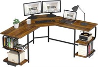 Teraves L Desk  Teak+Black  Small+4 Tiers