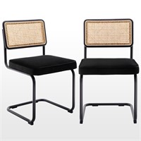Zesthouse Rattan Dining Chairs Set of 2, Velvet A