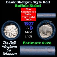 Buffalo Nickel Shotgun Roll in Old Bank Style 'Bel