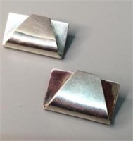 VTG Signed 925 Sterling Silver Clip On Earrings