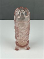 Pretty depression glass embossed vase