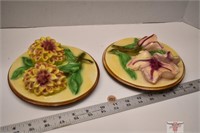 2 - Chalkware wall Plaques