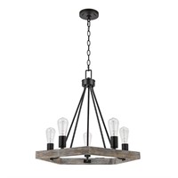 Better Homes 5-Light Wood and Metal Chandelier