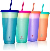 "Used" Befano 4 Pack Color Changing Cups, 24oz