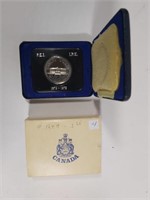 1973 Prince Edward Island Dollar in case