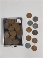 49 USA Wheat cents in black case.