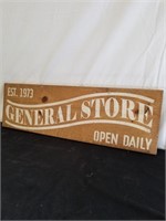 General Store wood sign 9.25x 30 in