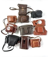 Assorted Leather Camera Cases