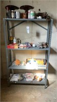 Work shelf with misc. items