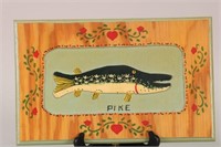 Jim Nelson 13.5" Relief Carved Pike Plaque,