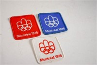 (3) 1976 Montreal Olympic Patches
