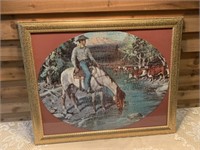 FRAMED COWBOY PICTURE PUZZLE