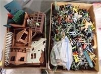 2 FLATS TOY FIGURES & PLAYSETS W/ FORT APACHE