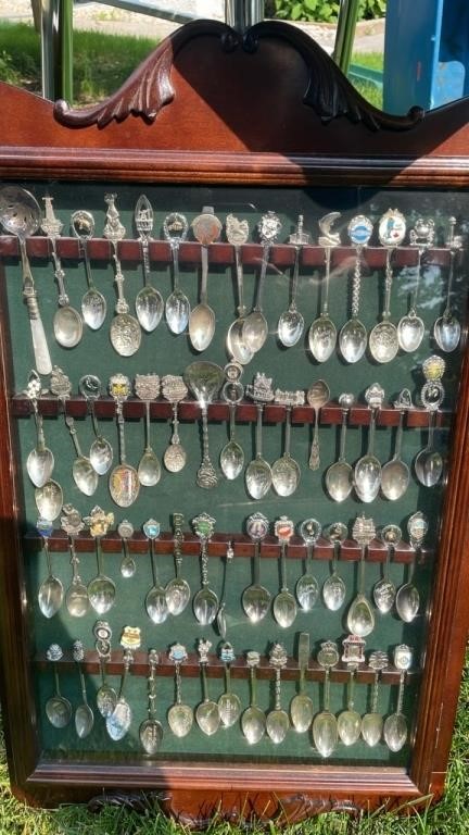 Vintage Spoon Collection With Wood Case