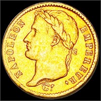 1811 French Gold 20 Francs LIGHTLY CIRCULATED