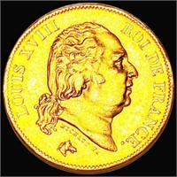 1816 French Gold 40 Francs UNCIRCULATED