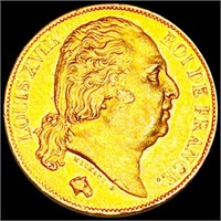 1824 French Gold 20 Francs UNCIRCULATED
