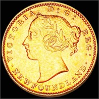 1888 $2 New Foundland Gold Coin UNCIRCULATED