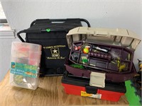 Tackle Boxes and Stool