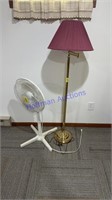 Rotating fan and lamp