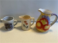 3- ceramic pitchers - Ohio China Company