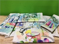 Summer Themed Throw Pillow Cases lot of 6