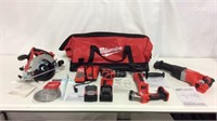 Set of Milwaukee power tools